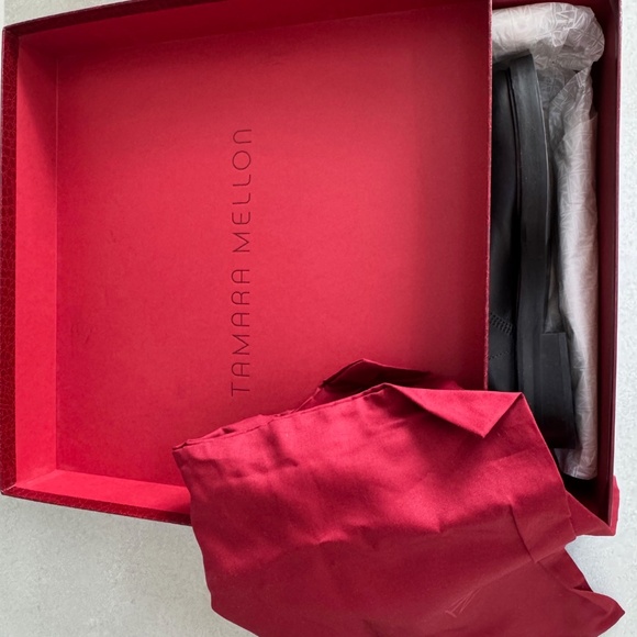 tamara mellon black lace up ankle boots standard ankle 35-calfskin women 38 - Picture 10 of 10